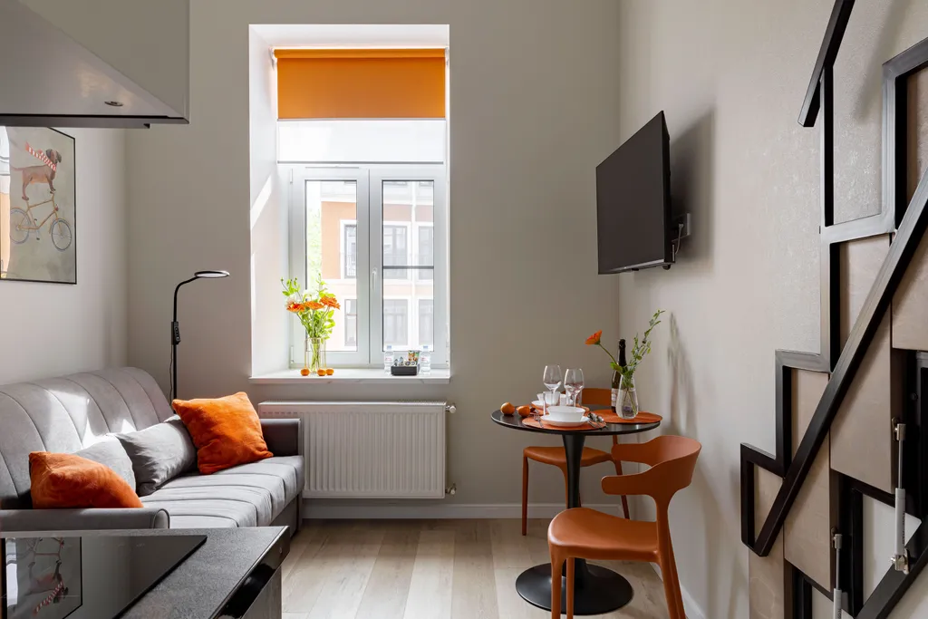 Квартира Квартира Новая дизайнерская студия Orange Room у Невского проспекта — Санкт-Петербург