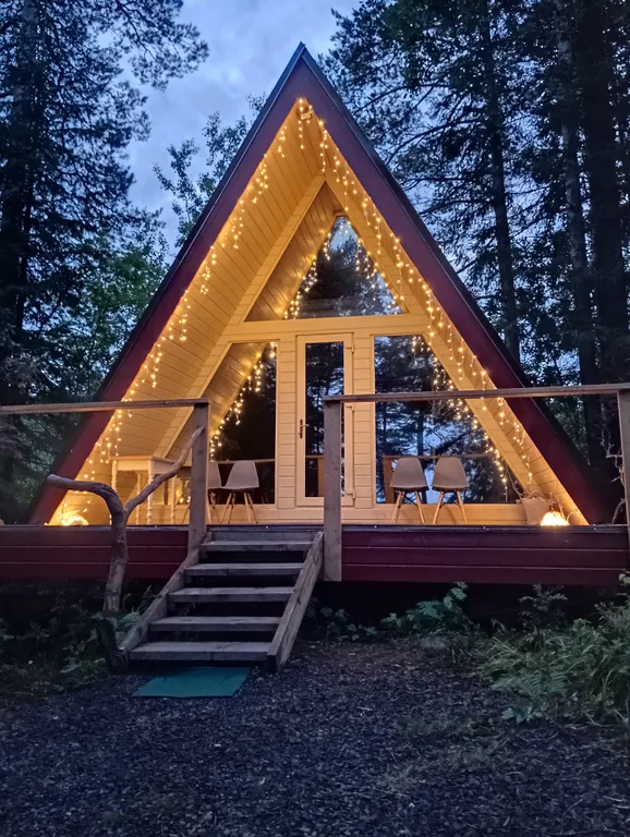 А-фрейм дом на горе