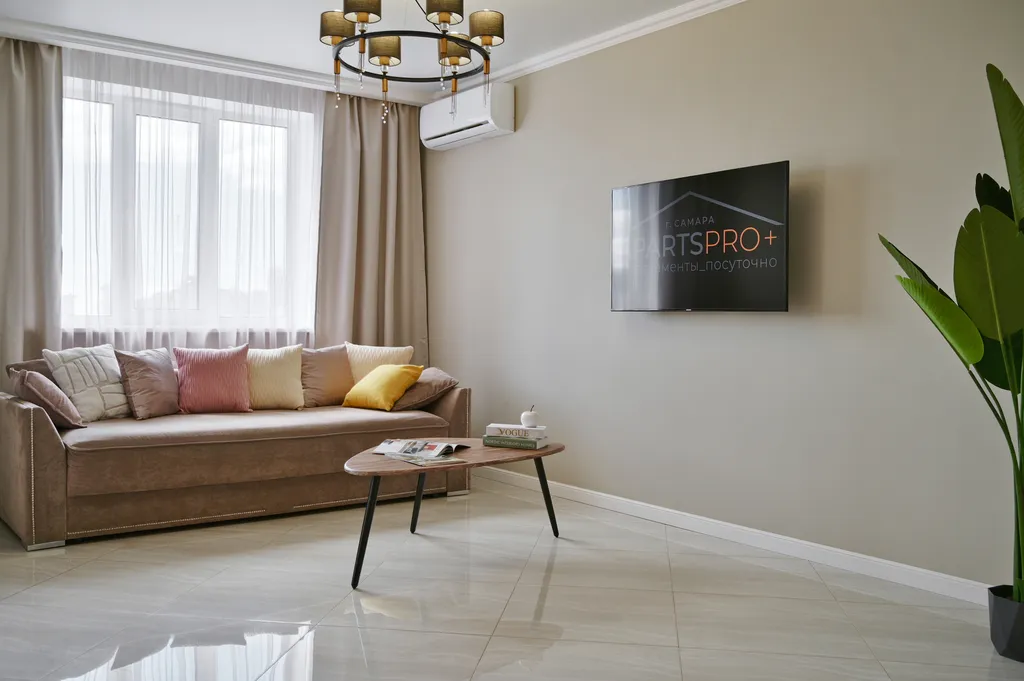 Просторная стильная евро 2-комнатная квартира в центре