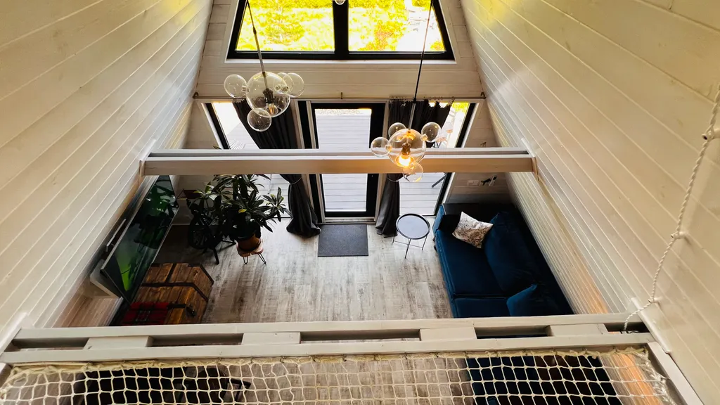 Дом A-Frame с баней