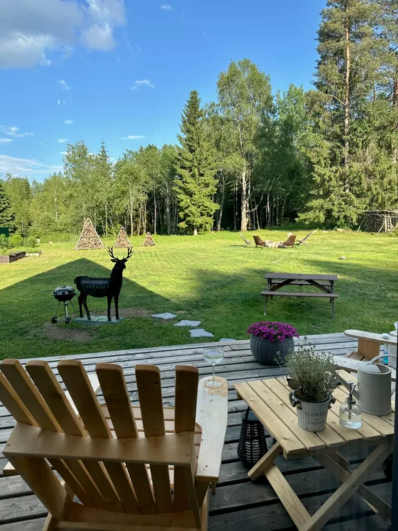 Большой уединенный A-frame в лесу с горячей купелью Фурако