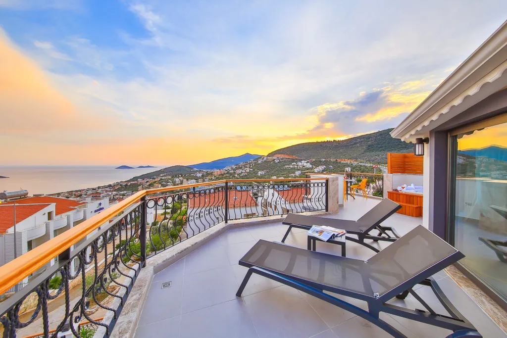 Коттедж Вилла 485 с видом на море и бассейном — Калкан