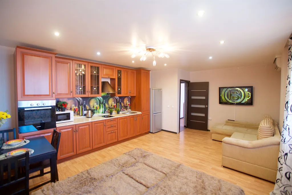 Уютная квартира с двумя кроватями для 6 гостей у ТРЦ Планета