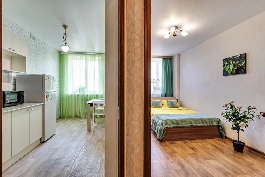 Однокомнатная квартира с мятным намеком