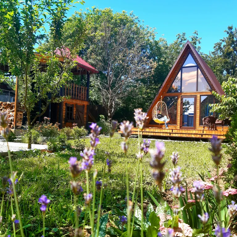 Spa-отдых в гостевом доме в стиле A-frame с отдельным двориком