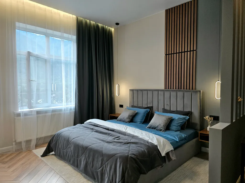 Студия с дизайнерским ремонтом рядом с озером Кара-Кёль