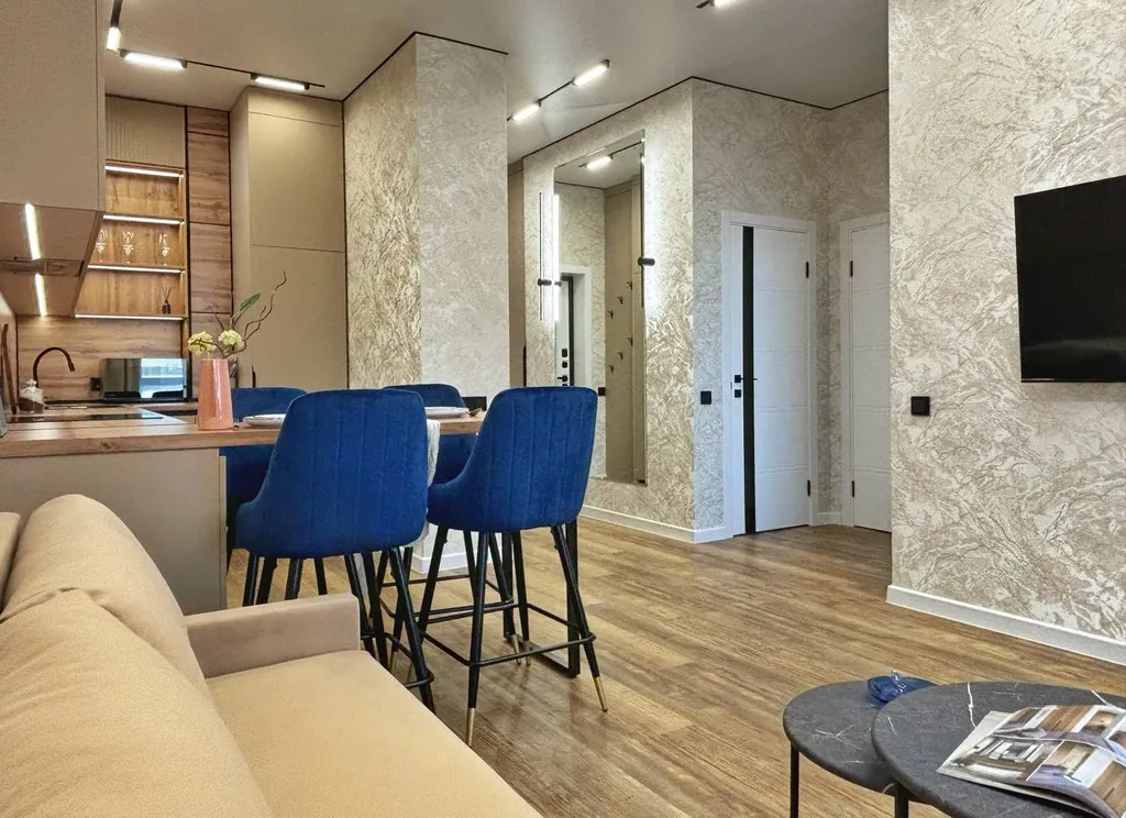 Дизайнерская евродвушка в центре города в топовом ЖК Лесопарковый