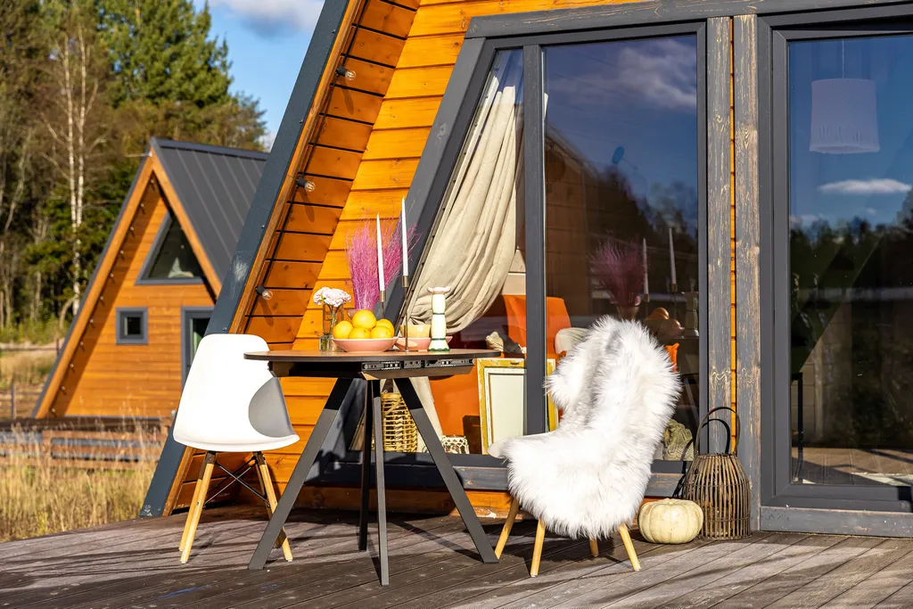 Треугольный дом у 3х горнолыжных курортов