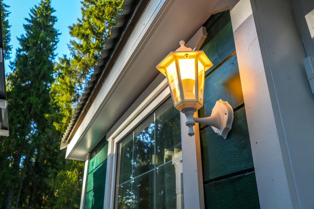 Зелёный домик в лесу на живописной улице