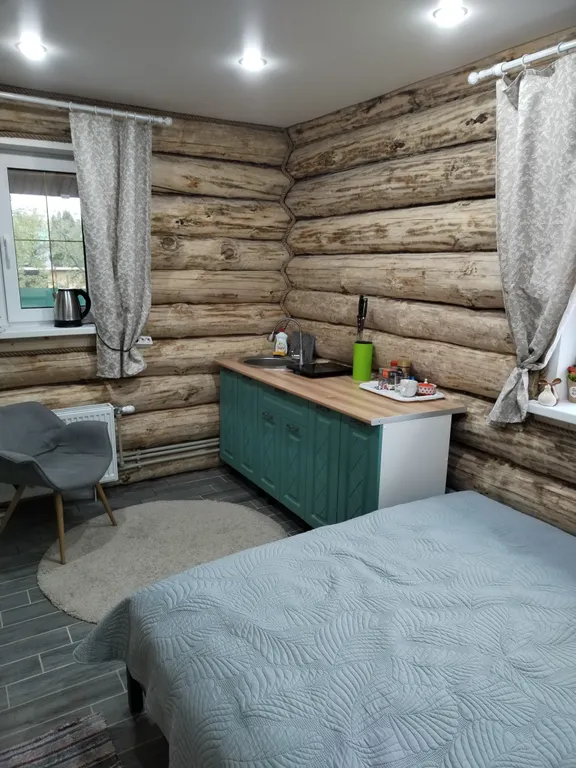 Сруб из бревна с баней внутри