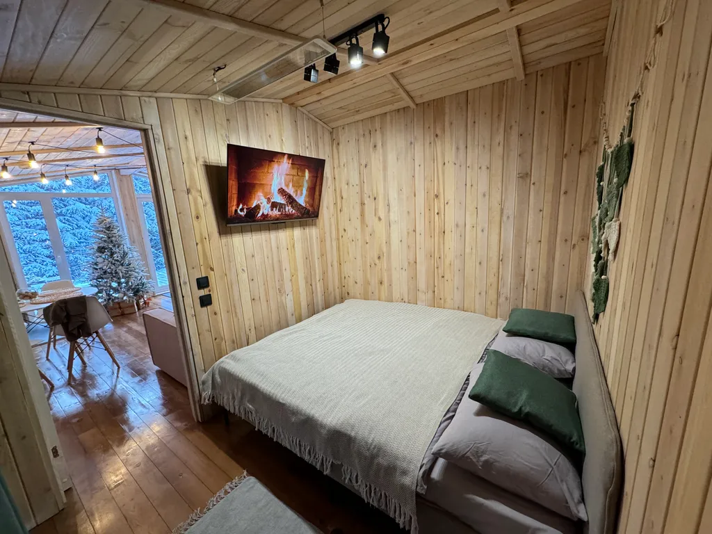 Уютный домик с видом на лес с баней и купелью