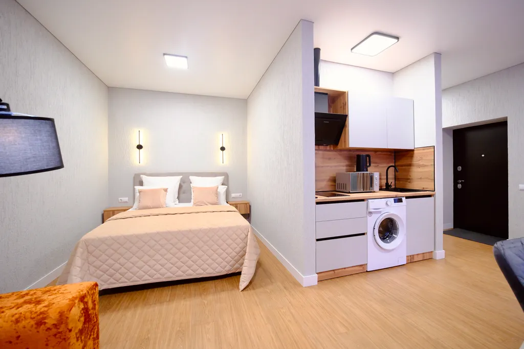 Студия с красивым видом