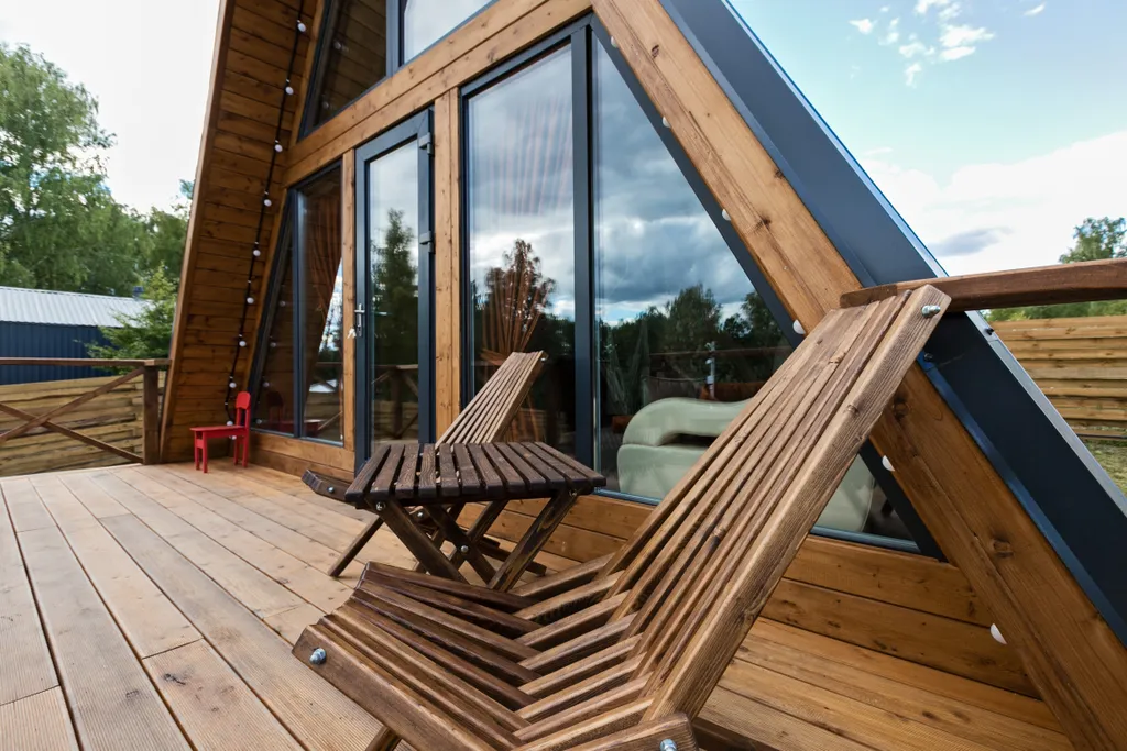 Афрейм (дом-шалаш) ОСЕНЬ с баней