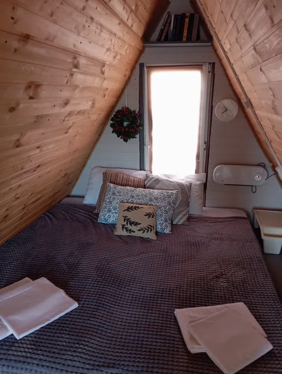 А-фрейм с парной, купелью и беседкой