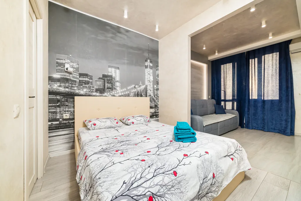 Комфортная Евростудия  у Ривьеры с видом на реку и Кремль