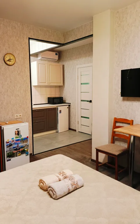 Уютная семейная студия с кухней и стиральной машинкой до 5 человек