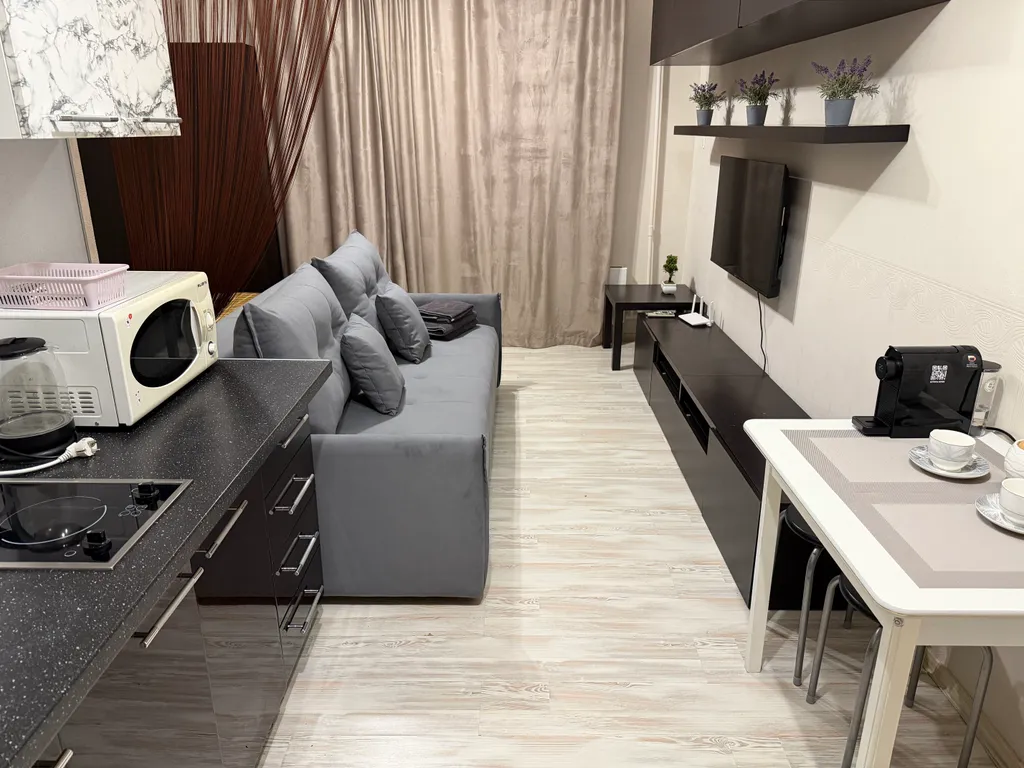 Cовременная студия с бecкoнтaктным заездом