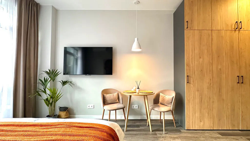 #58 Стильные апартаменты с видом на горы