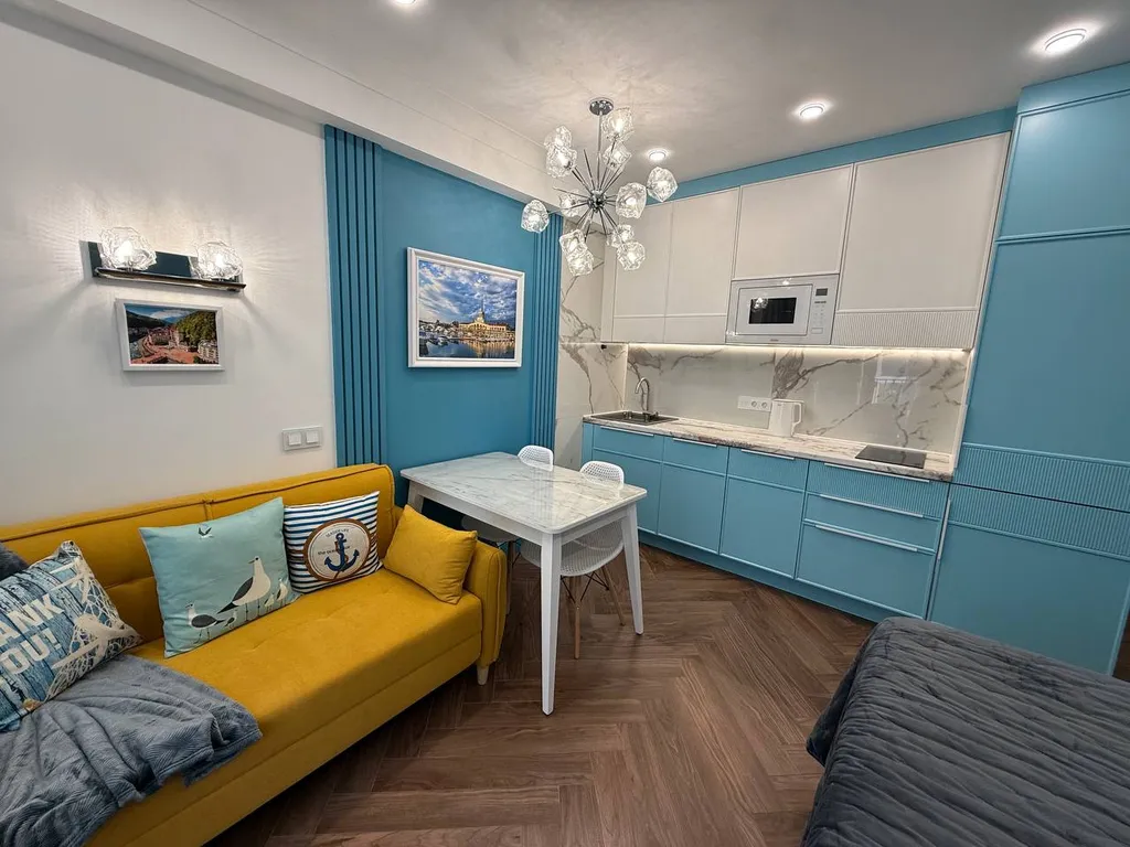 Морская симфония - уютная студия с видом на море и открытым бассейном