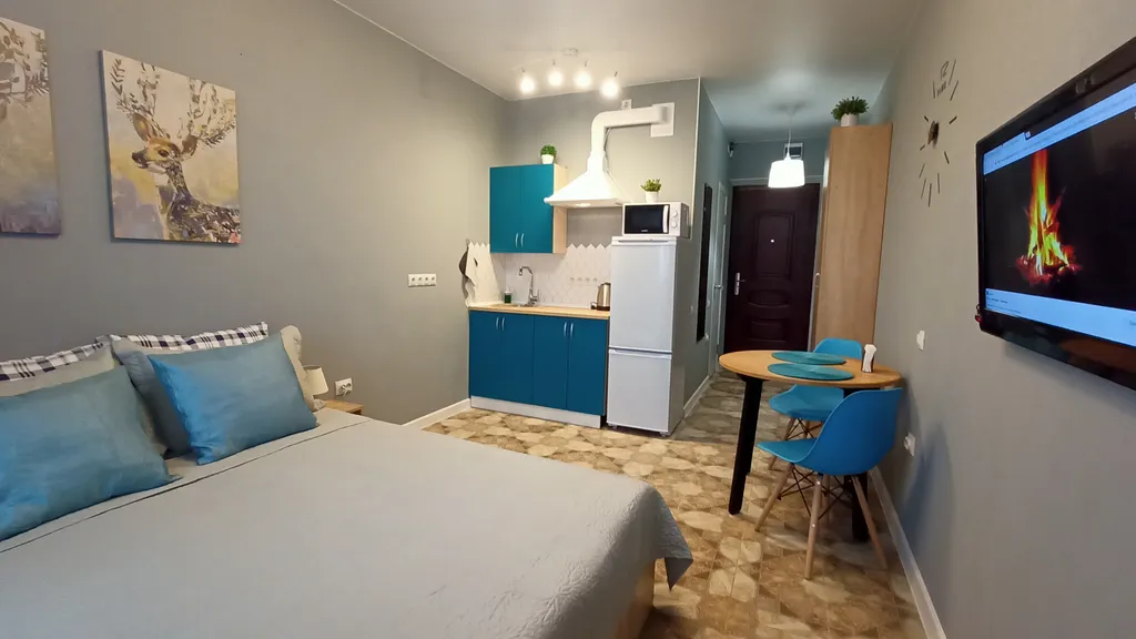 Уютная студия на Заполярной рядом с микрохирургией глаза, ККБ №2