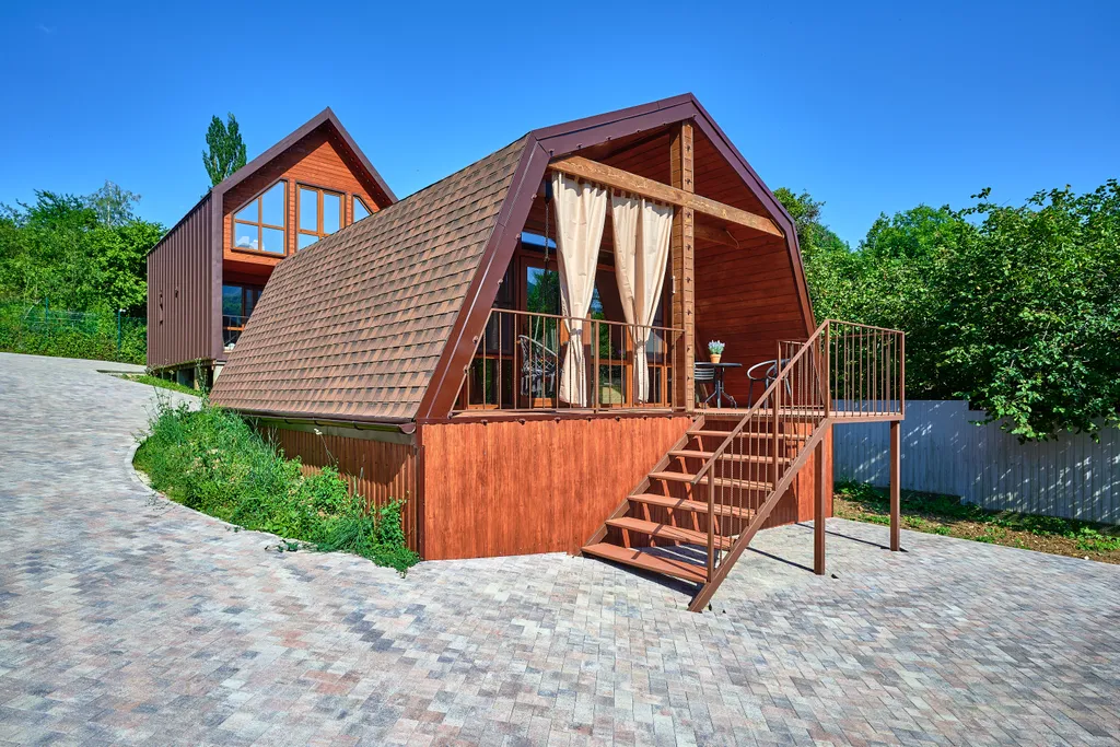 Коттедж Коттедж Шале с 1 спальней, кухня-гостиная с диваном и ванной комнатой — Мезмай