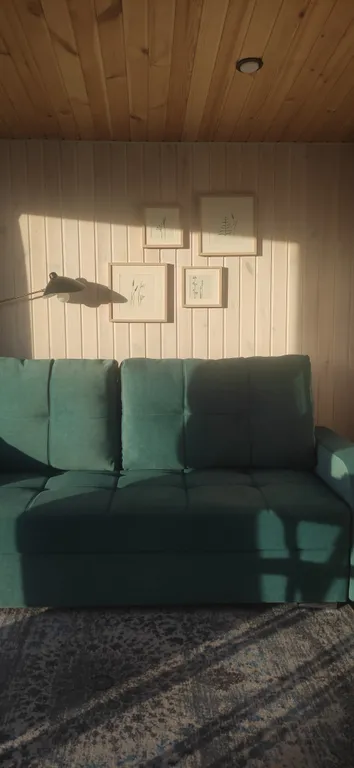 Уютный Сканди домик с видом на холмы, Баня с чаном