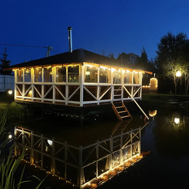 Уютный коттедж в стиле A-Frame