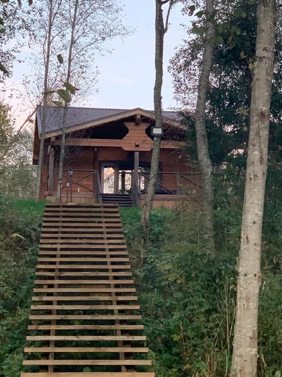 Деревянный дом у озера