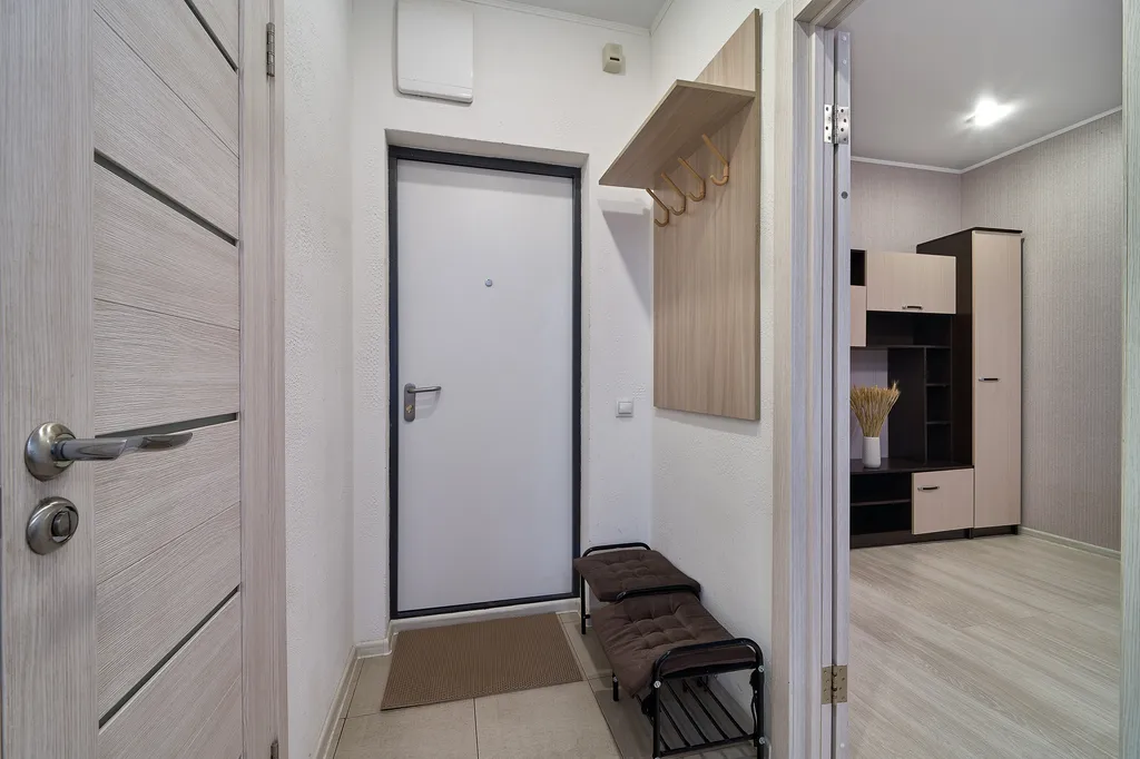 Однокомнатная квартира с двуспальной кроватью и диваном