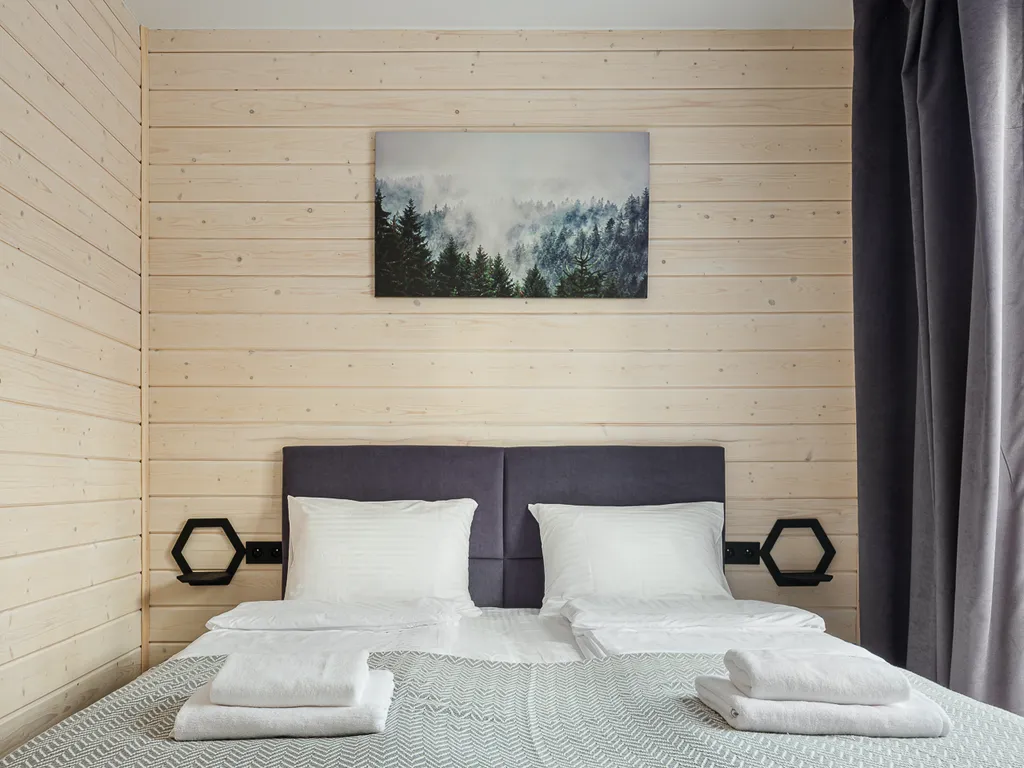 Уютный дом Шишкин Плейс в лесу с чаном и баней