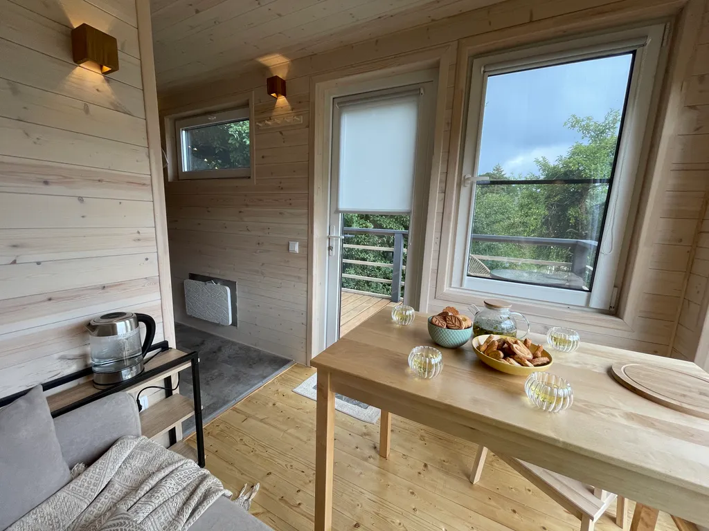 Дом-баня ольха с видом на горы