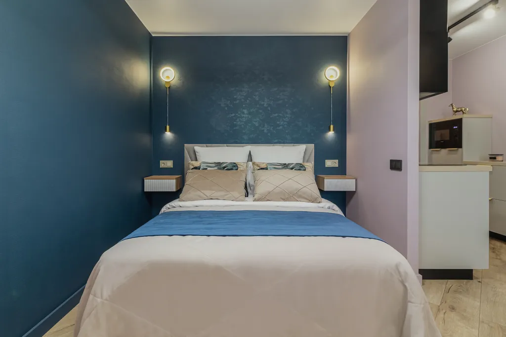 Студия с дизайнерским ремонтом и видом на город