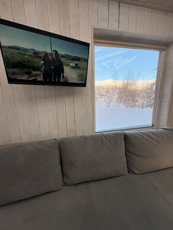 Дом с видом на горы в елочках