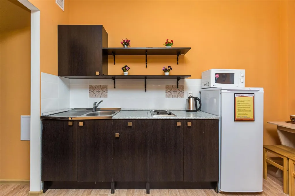 Квартира-студия с необычной планировкой со свежим ремонтом