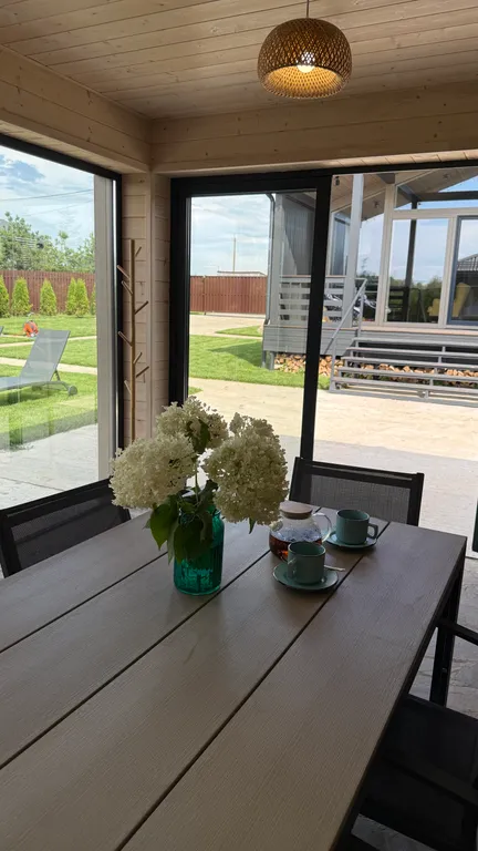 Дом с баней, сибирским чаном и теплой панорамной беседкой