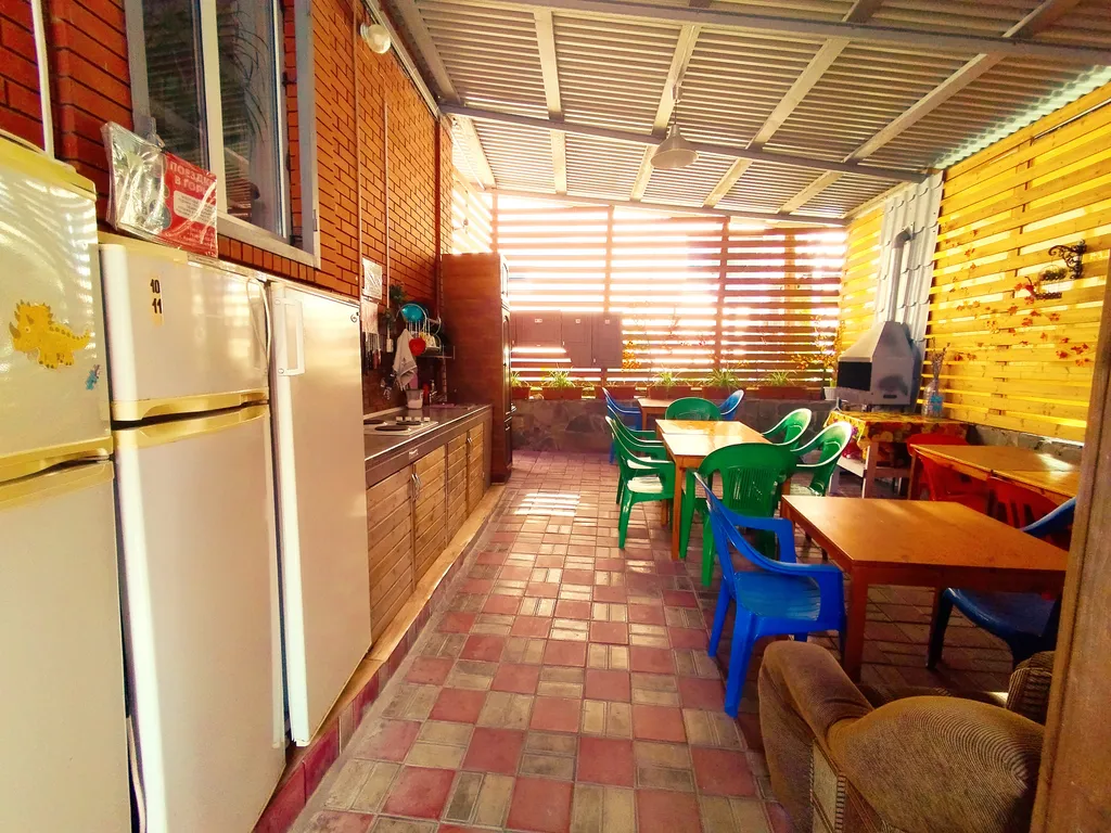 1-местная комната, зона отдыха на воздухе, общий душ и туалет, 7 мин до моря