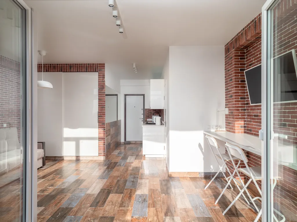 Квартира в Сочи с балконом, ровное место, вид на море, центр Хосты