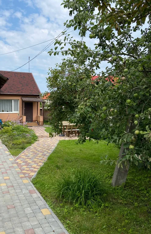 Дом с яблоневым садом на побережье