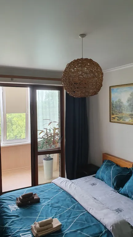 Уютная квартира с проходной лоджией с видом на вулкан