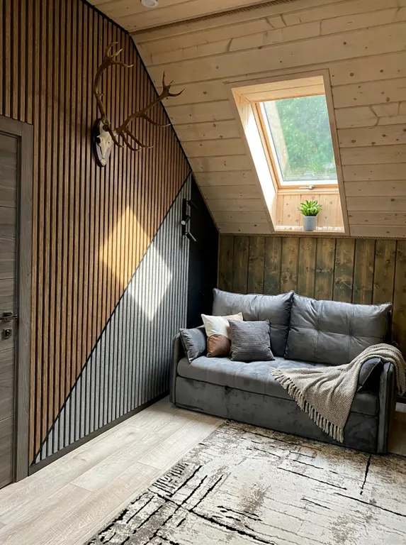 Современный домик с баней, чаном и беседкой