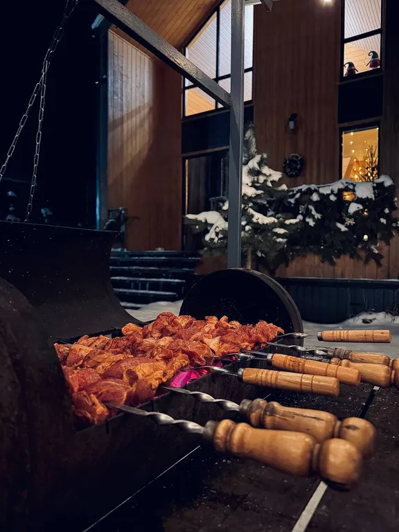 Коттедж с сауной для семейного отдыха в стиле барнхаус