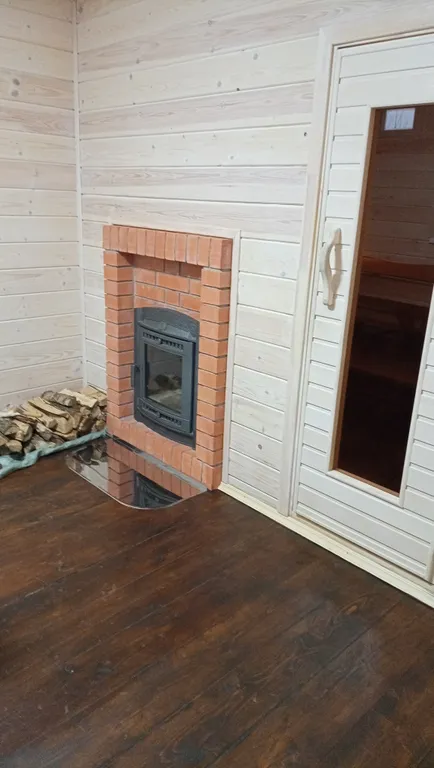 Дом-шале А-фрейм Счастье с баней у реки