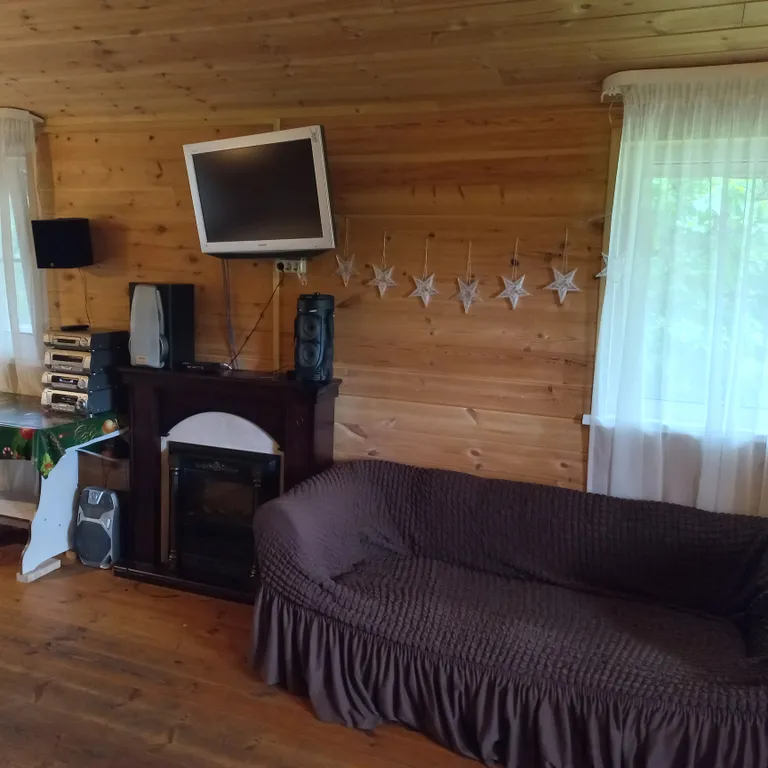 Дом-баня на дровах в деревне