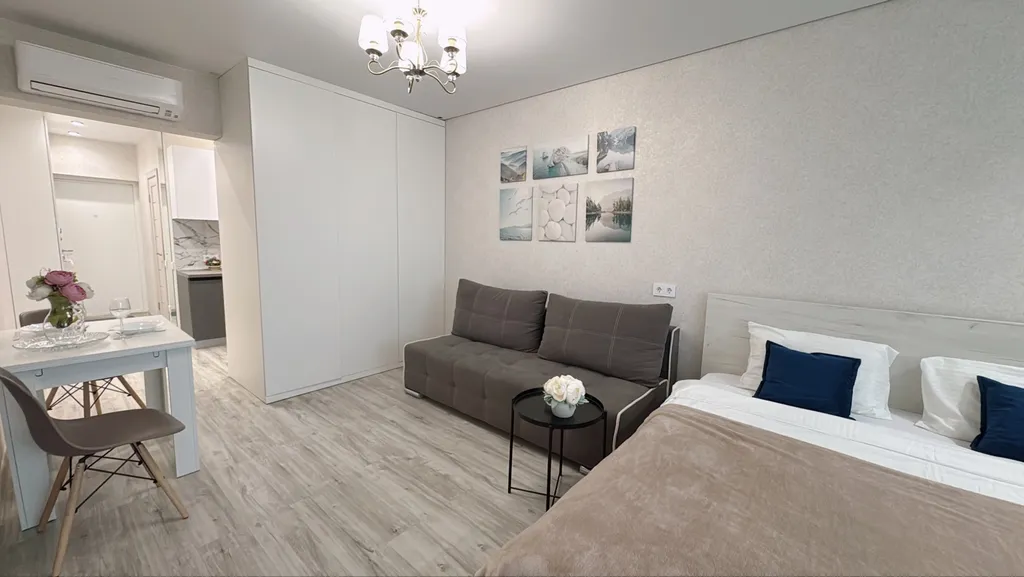 Квартира Квартира Уютая с видом на море, с балконом, бассейном на территории ЖК — Адлер