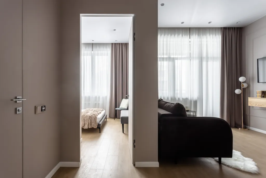 Квартира АПАРТАМЕНТЫ ДВУХКОМНАТНЫЕ 'БРАУН ФЛЭТПОРТ', для 4 гостей — Москва