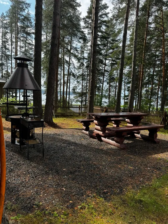 Уютный гостевой дом из бревна у озера