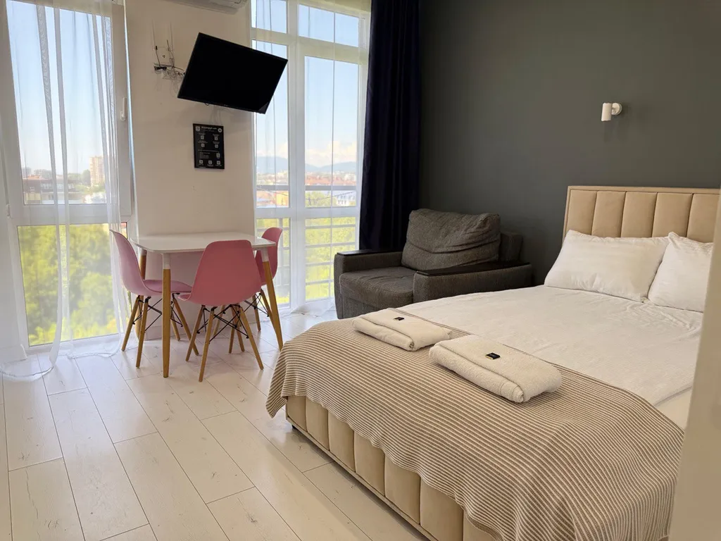 Квартира Квартира Студия с видом на море, горы и бамбуковую рощу в ЖК Сорренто Парк — Сириус