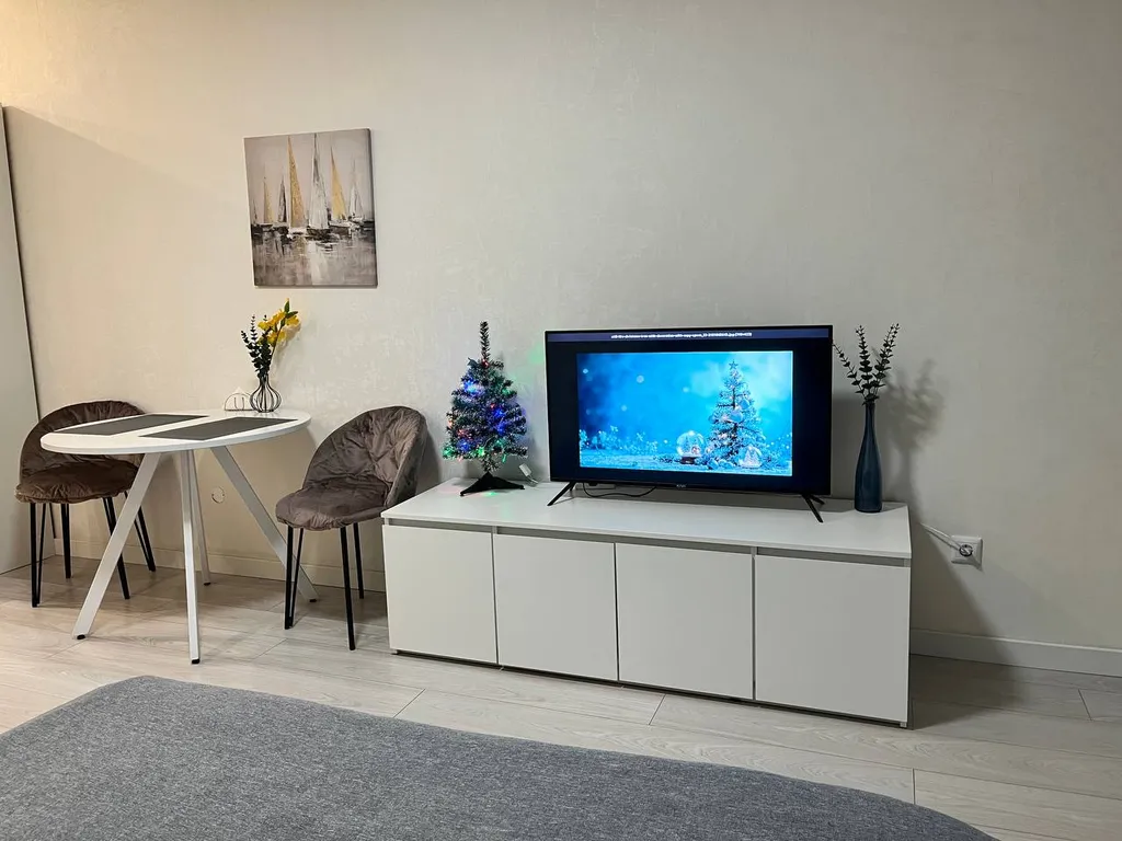 Квартира Квартира Студия с парковочным местом у аэропорта и ЭкспоФорума — Шушары