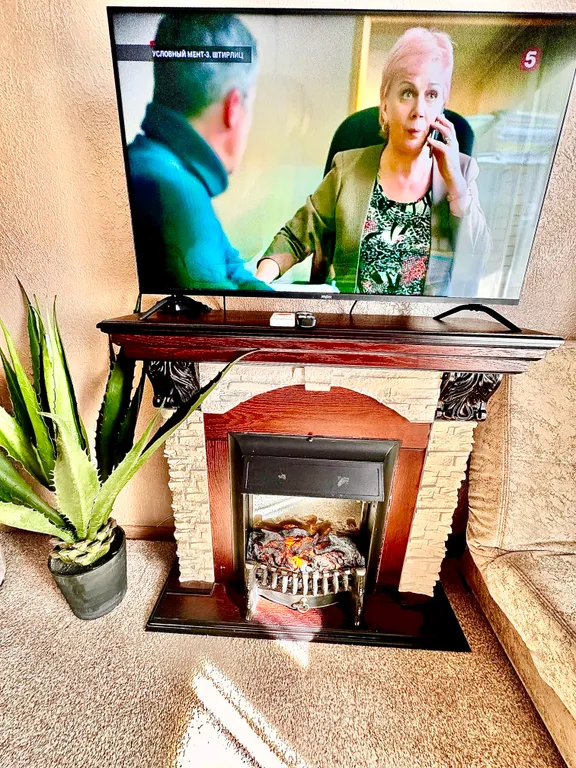 Студия на Парковом у реки с камином и кондиционером