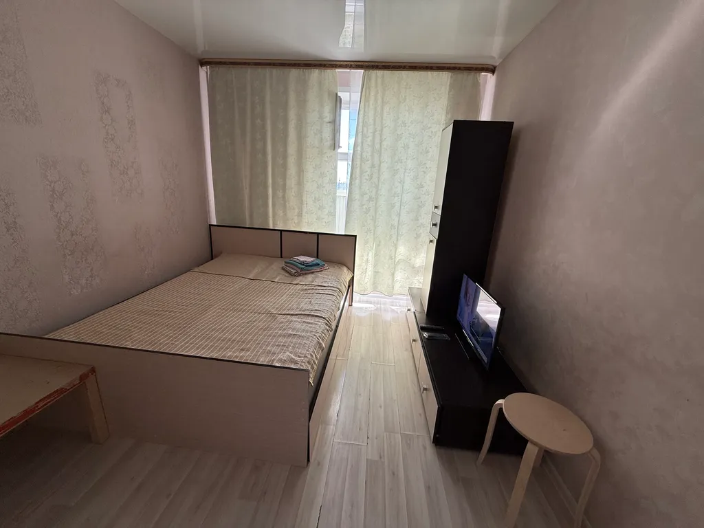 Студия 20кв.м - широкая кровать, стиралка, микроволновка, холодильник